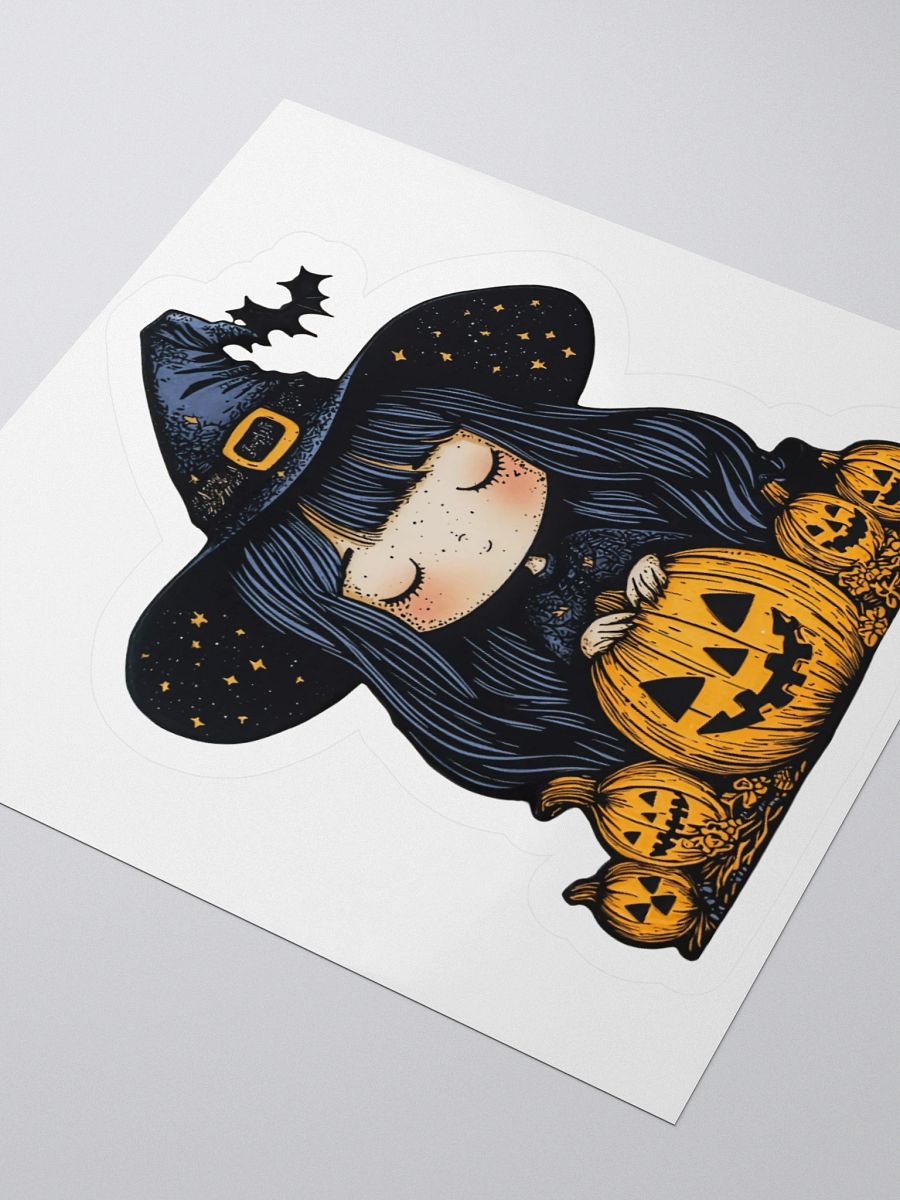 Little Miss Witch and Her Jack-O-Lanterns Sticker product image (7)