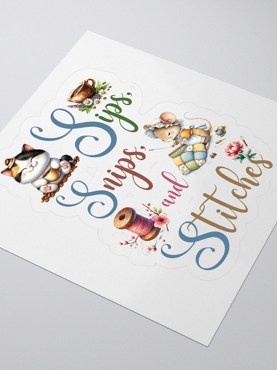 Whimsical Sips, Snips and Stitches Stickers product image (3)