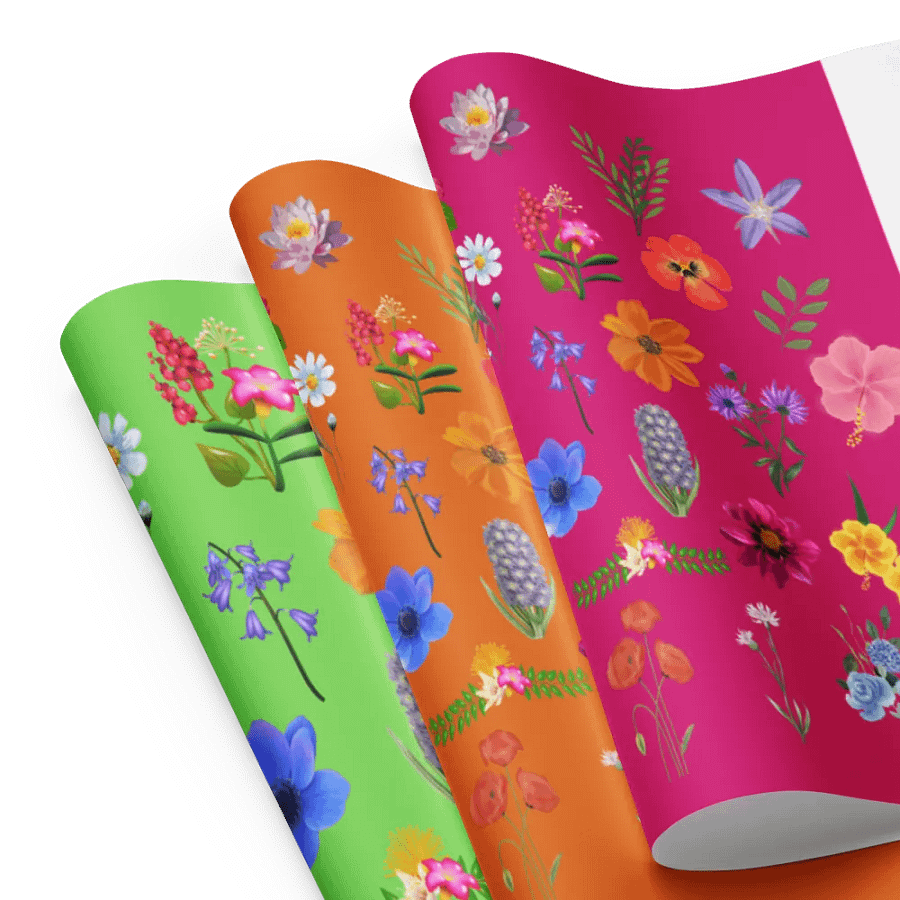 Floral Kaleidoscope Wrapping Paper Set product image (8)