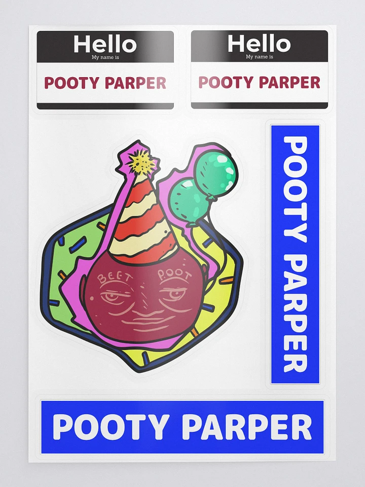 Vaporpoot Pooty Party sticker sheet product image (1)