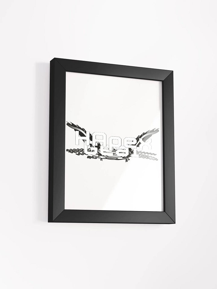 Framed - High-Quality Matte Poster - Embroidered - White HApex Gear White Logo product image (2)