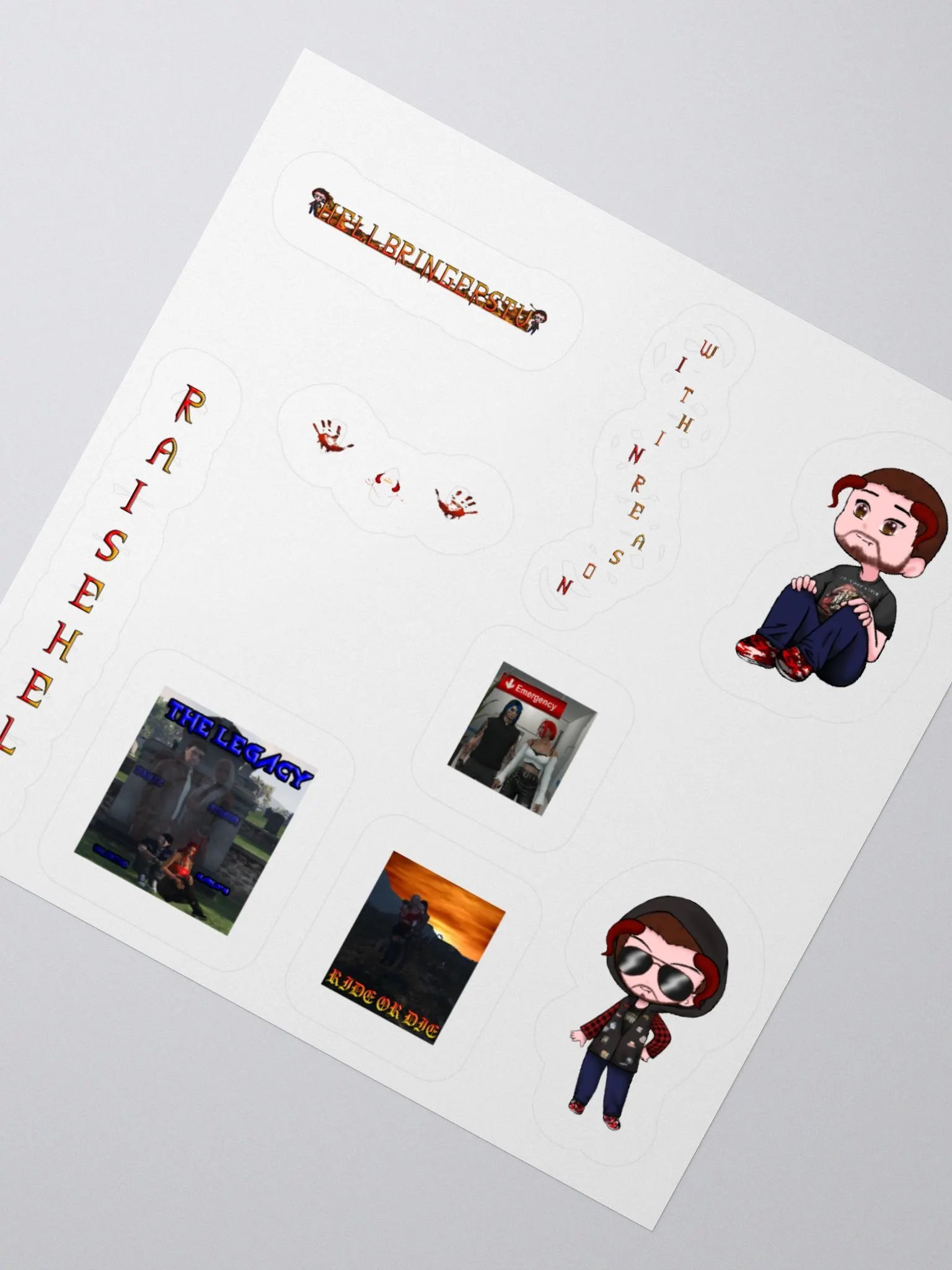 HELLBRINGERSTV & THE LEGACY CHAPTERS STICKERS product image (3)