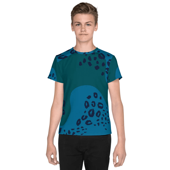 Dynamic Teal Youth T-Shirt product image (1)