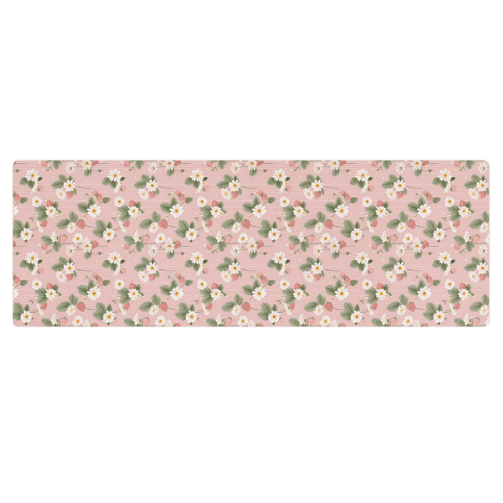 Strawberry and Daisy Pattern Yoga Mat by Treasure Pie product image (1)