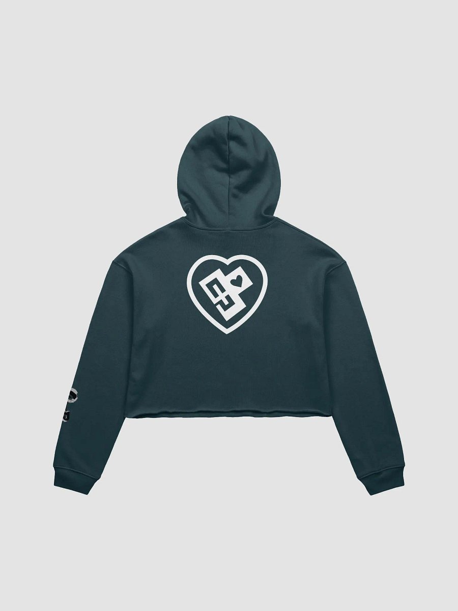 OptimusProcrastinus HeartChip in Heart Cropped Hoodie (White) product image (2)