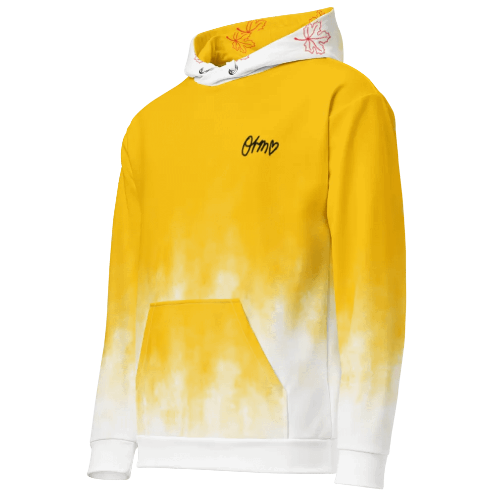 Orm Kornnaphat Maple Design Unisex Hoodie (Yellow & White) product image (2)