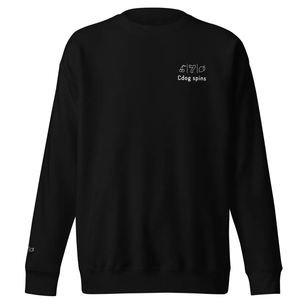 Cdog Spins Sweatshirt Embroided Black Full Logo product image (1)