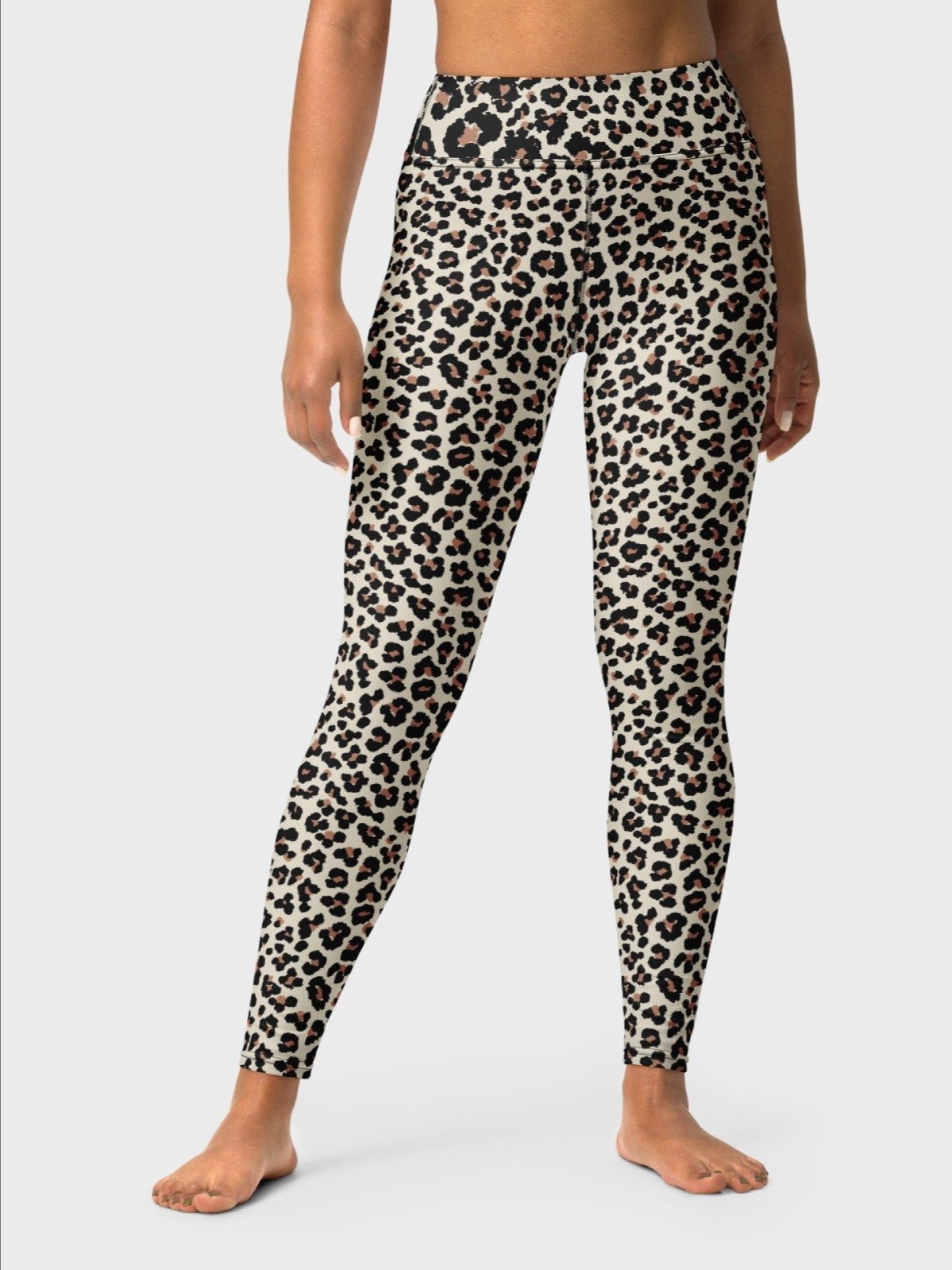 High-Waisted Leggings "Abstract Animal Leopard Skin Fur Pattern" product image (2)