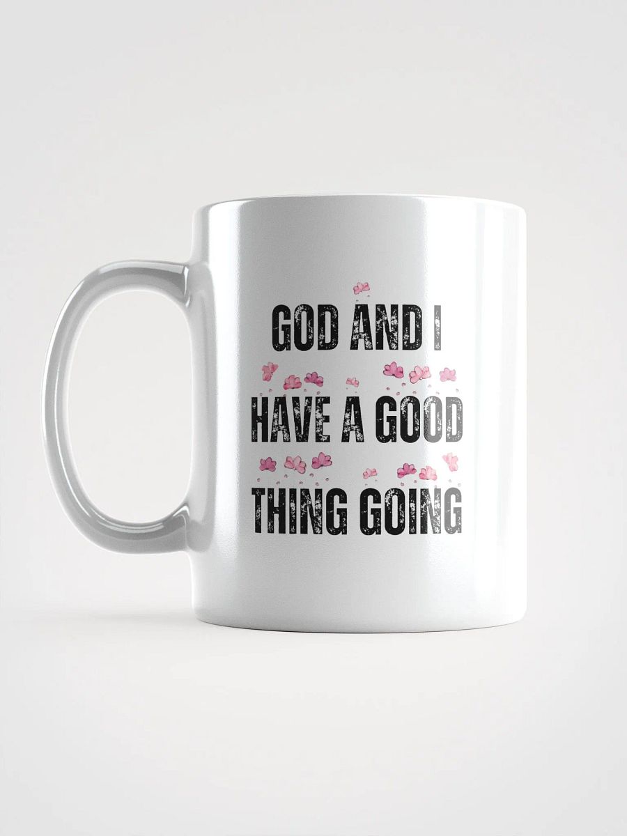 "GOD & I" Floral White Glossy Mug product image (17)