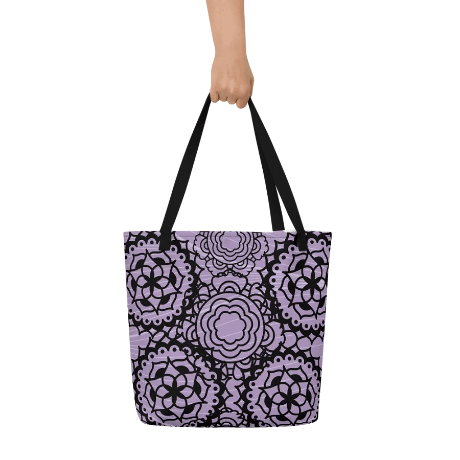 All-Over Print Large Tote Bag w/ Pocket - Manda Arts product image (7)