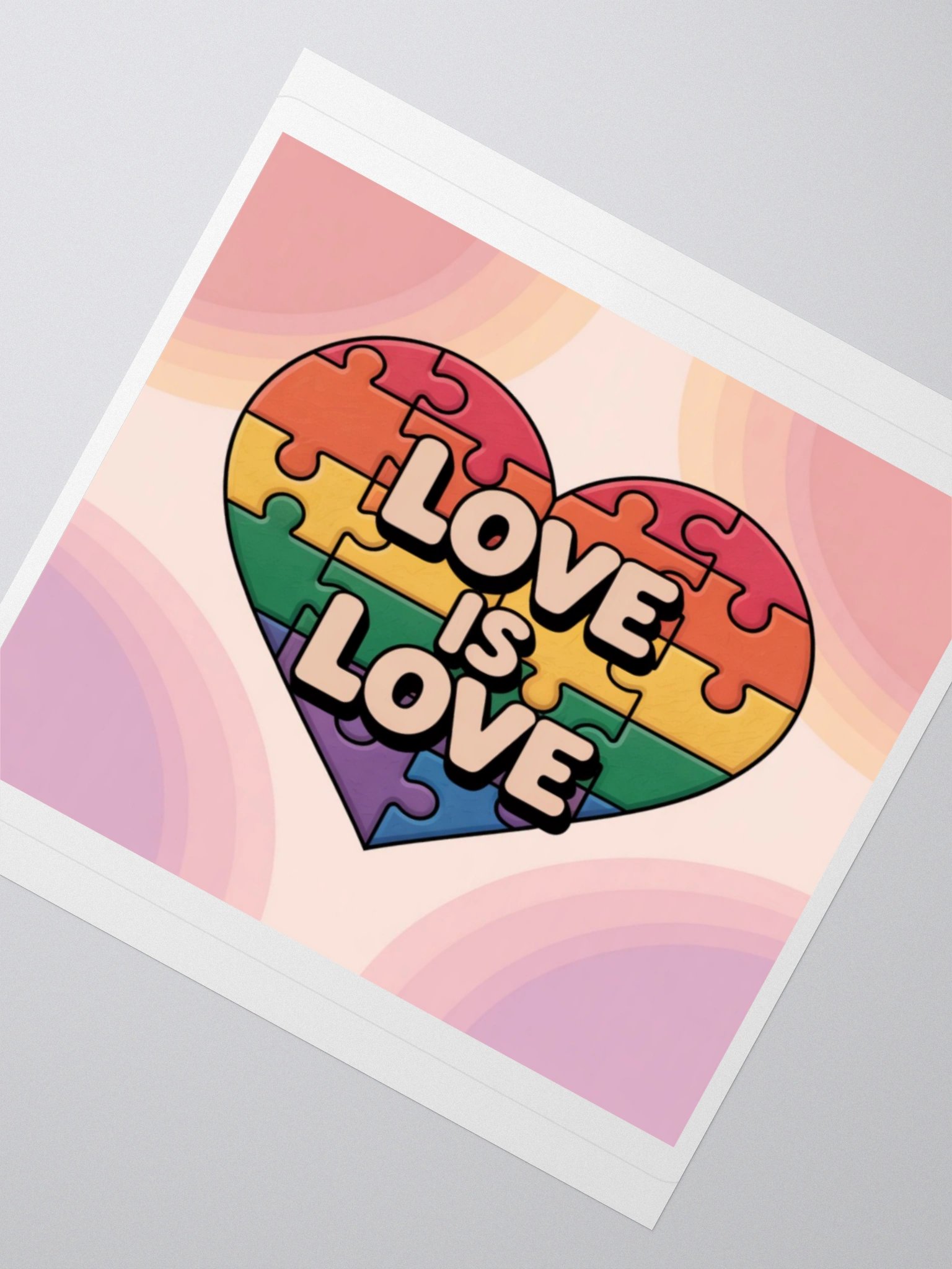 Exclusive "Love is Love" Rainbow Pride Sticker by TDS Music - Celebrate Inclusivity product image (4)