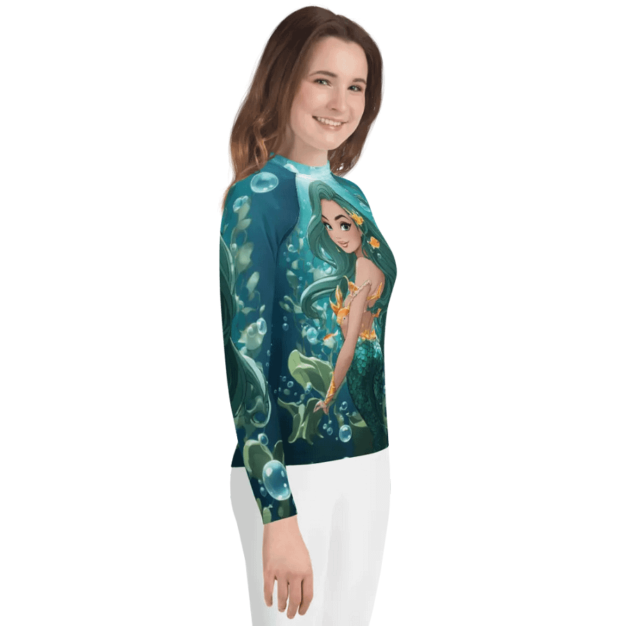Mermaid Youth Rash Guard product image (5)