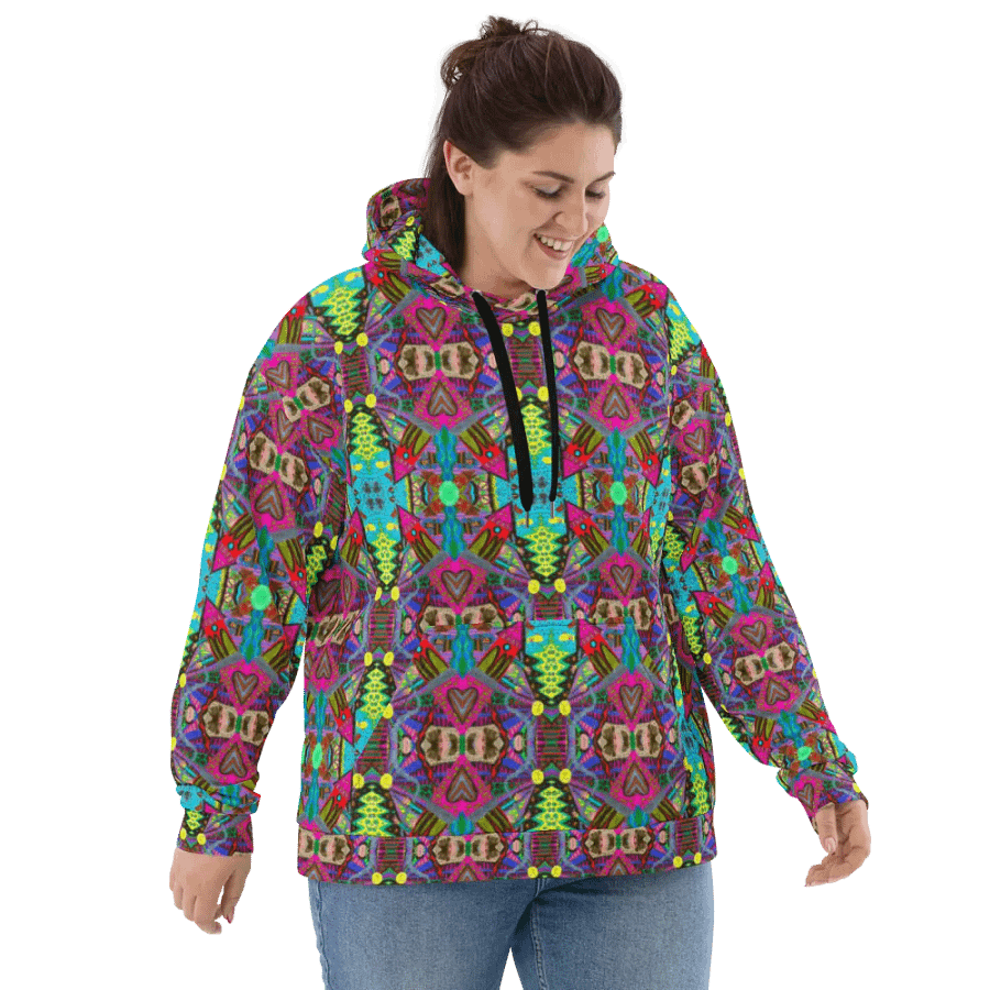 Abstract Doodle Art Tower Moment Unisex Pull Over Hoodie product image (3)