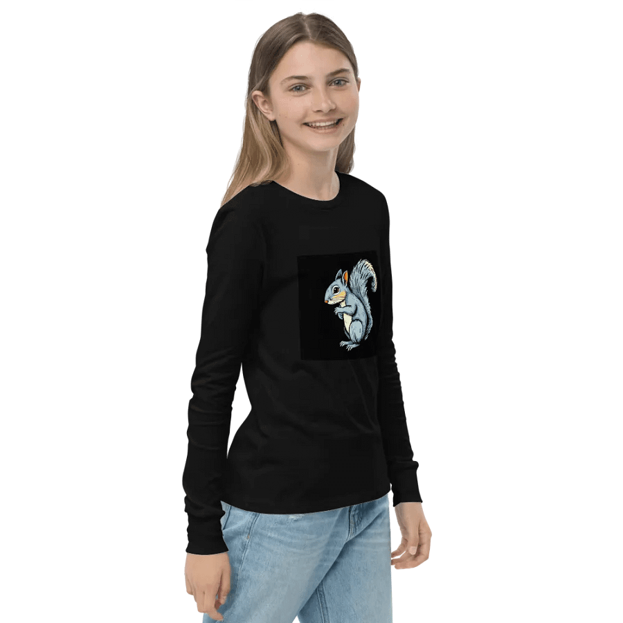 Pooky's Playful Squirrel Long Sleeve Tee product image (4)