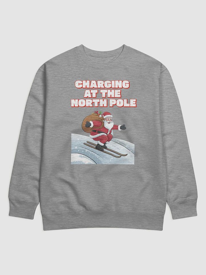 Charging At The North Pole - Ski Jumping Santa Sweatshirt product image (2)