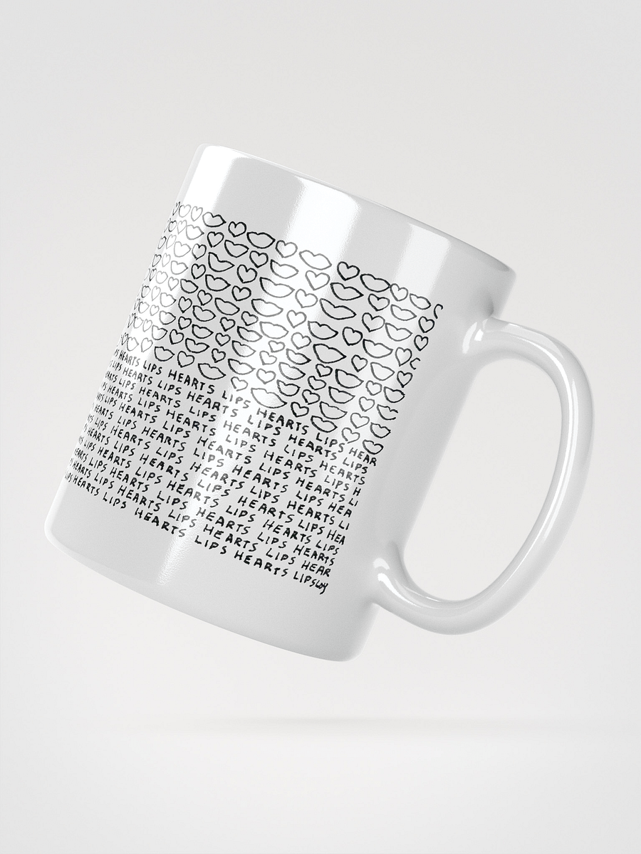 Lips Hearts White Glossy Mug product image (4)