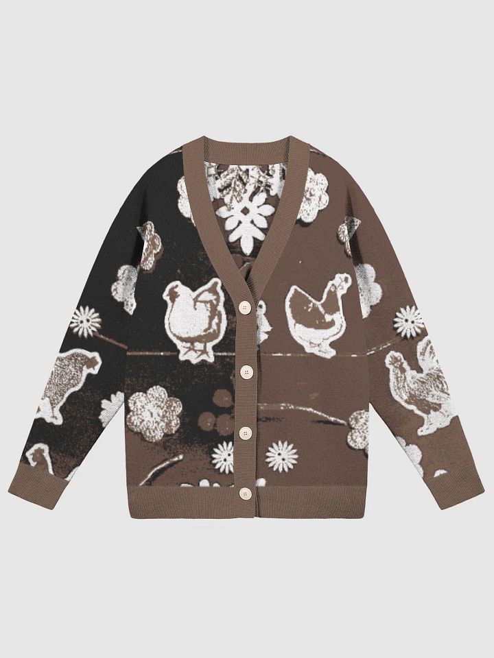 Fall Rooster Chic Jacquard Knit Cardigan product image (1)