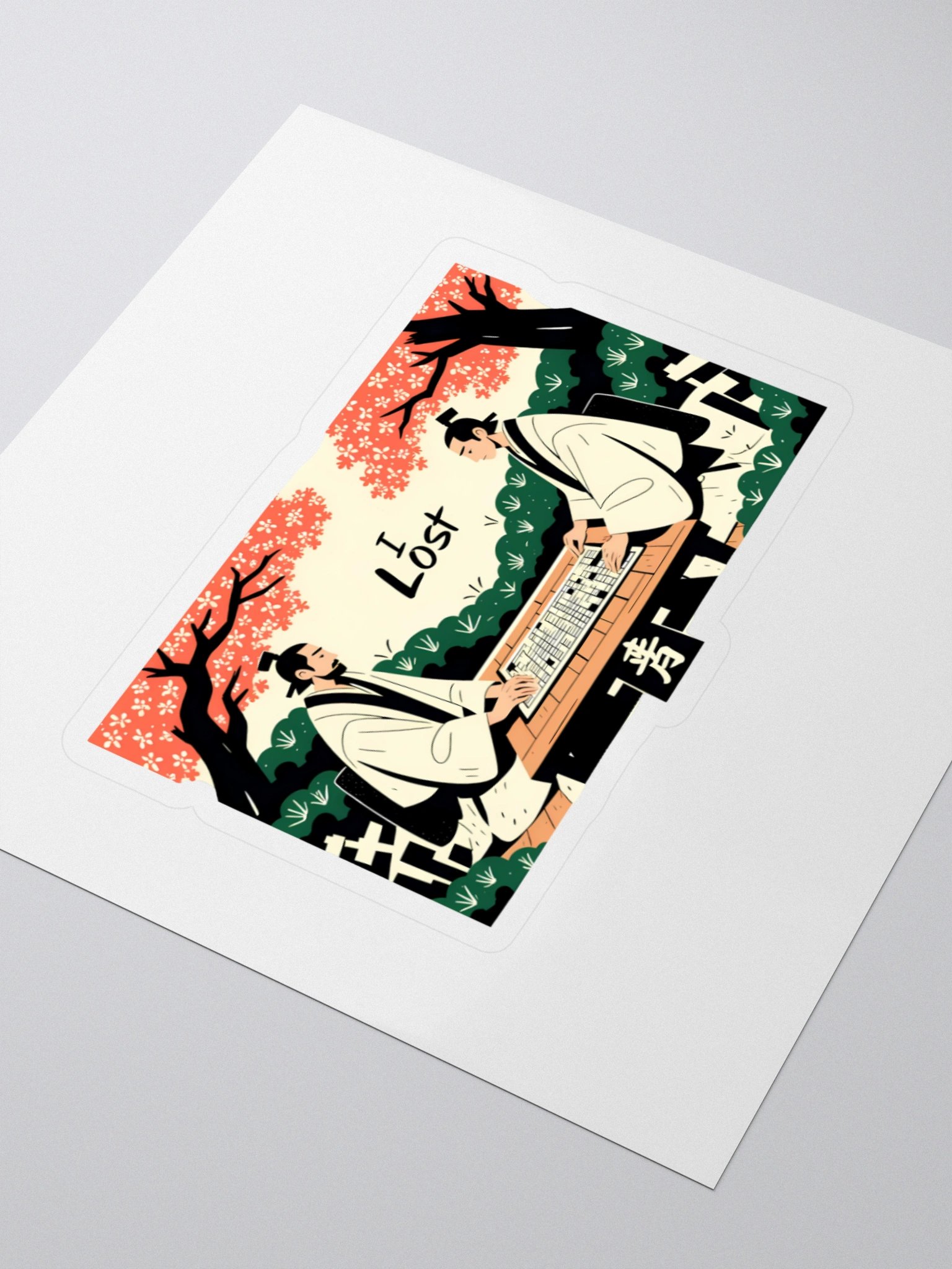 Blossom Shogi Defeat Sticker | Minimalist Art product image (3)