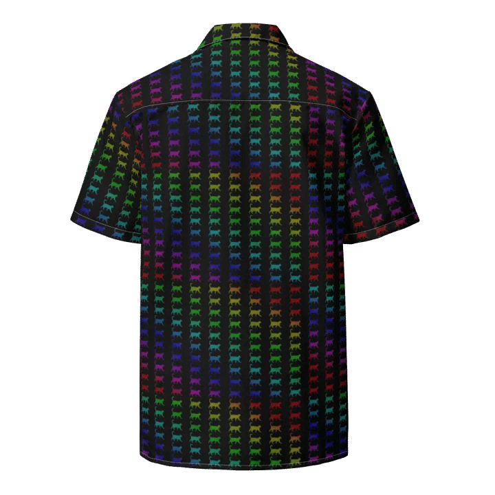 Caturday Stream Overlay Background Hawaiian Style Shirt - Black product image (2)