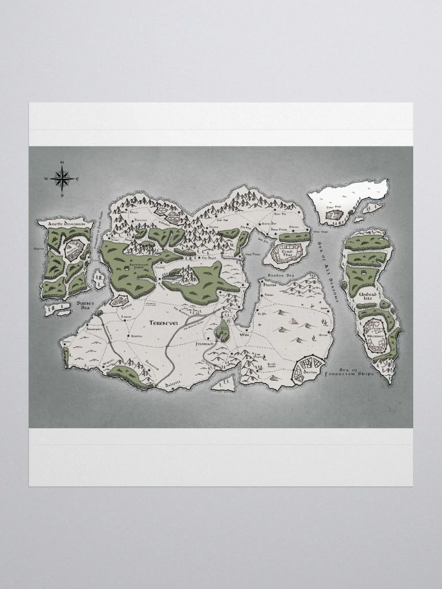 Map of Teren'vei Sticker product image (1)
