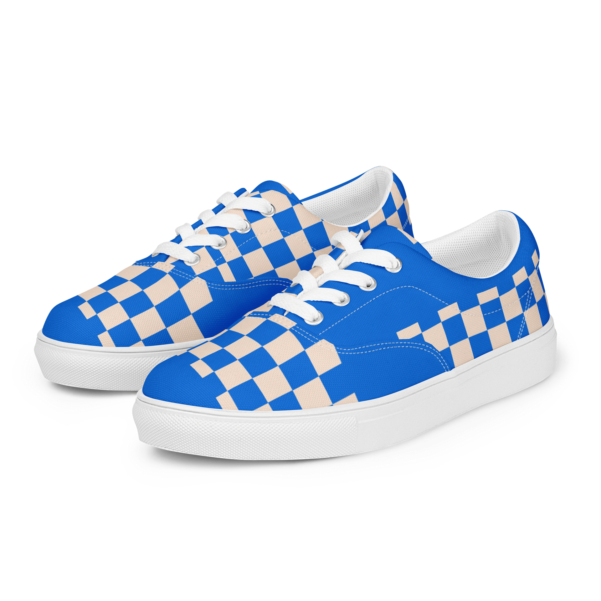 Checkered Blues Men's Canvas Shoes product image (5)