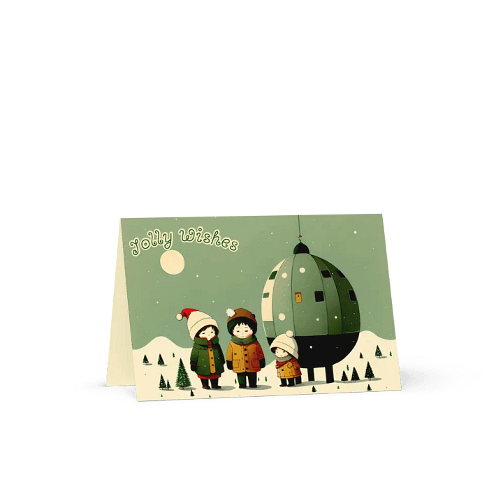 Jolly Wishes, Winter Holiday Card product image (1)