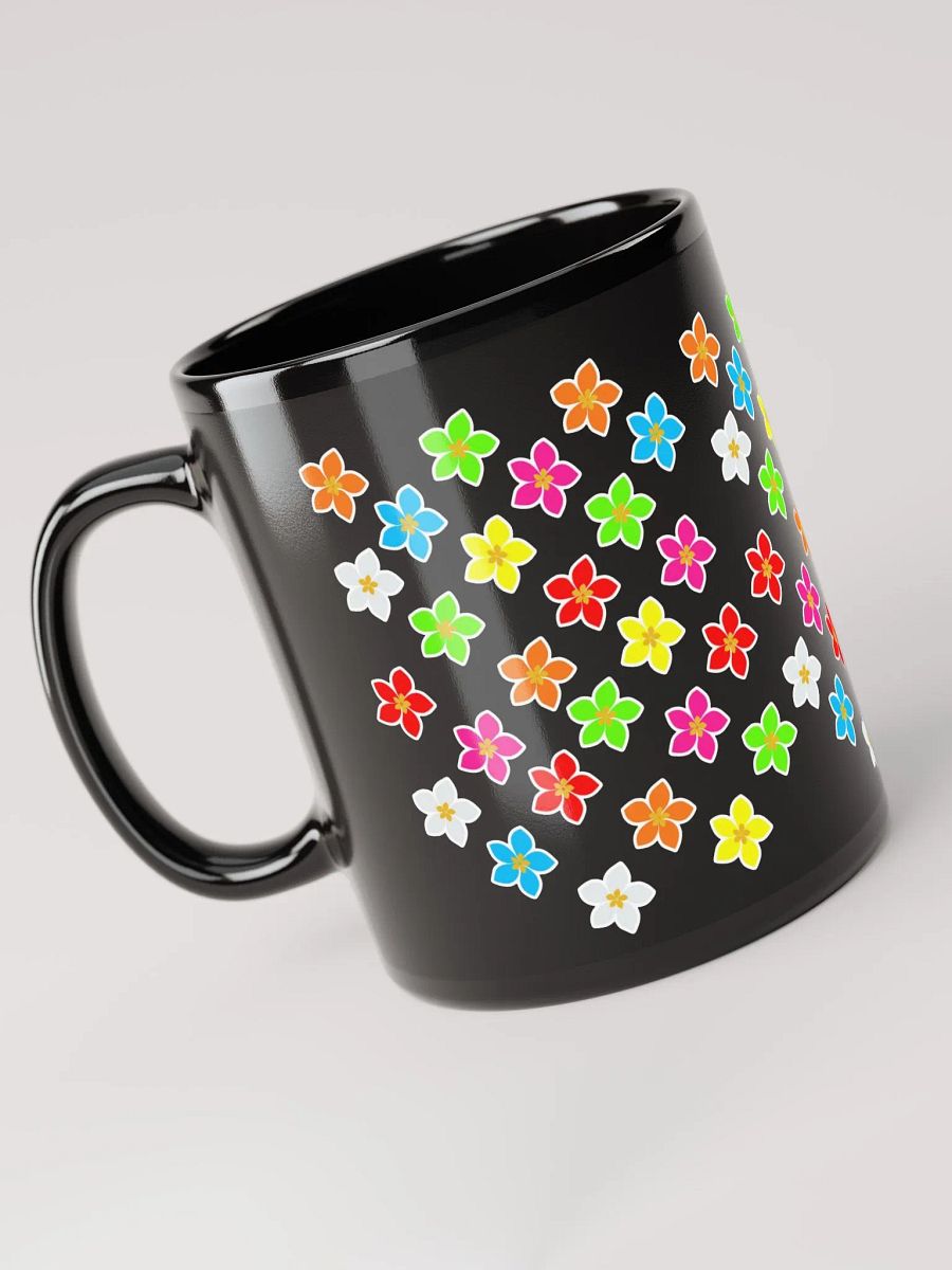 Colorful Flower Petals Black Mug product image (10)