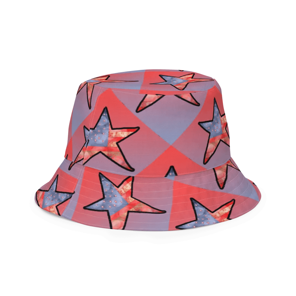 American Flag and Stars Bucket Hat product image (11)