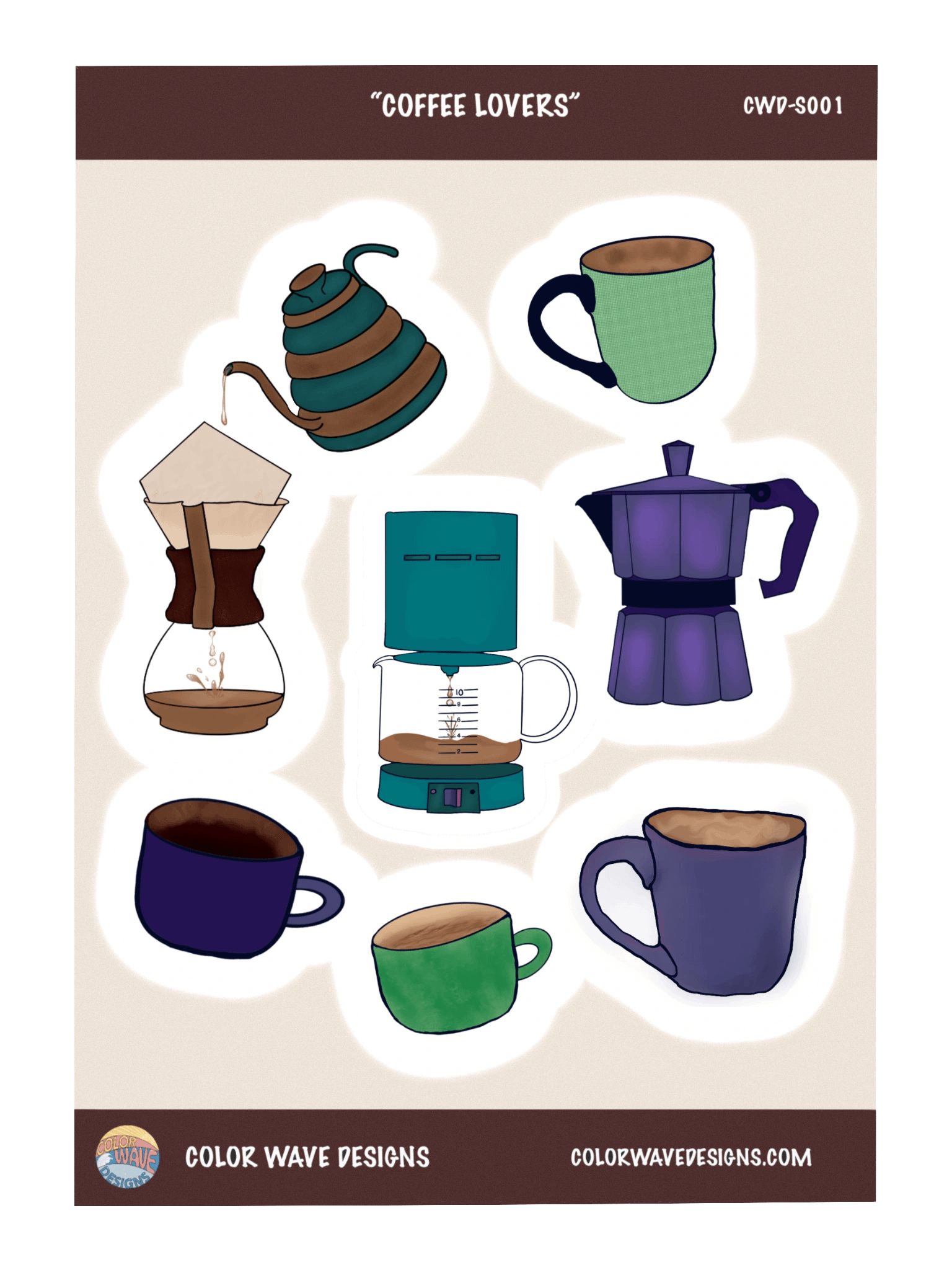 Coffee Lovers Custom Sticker Sheet product image (3)