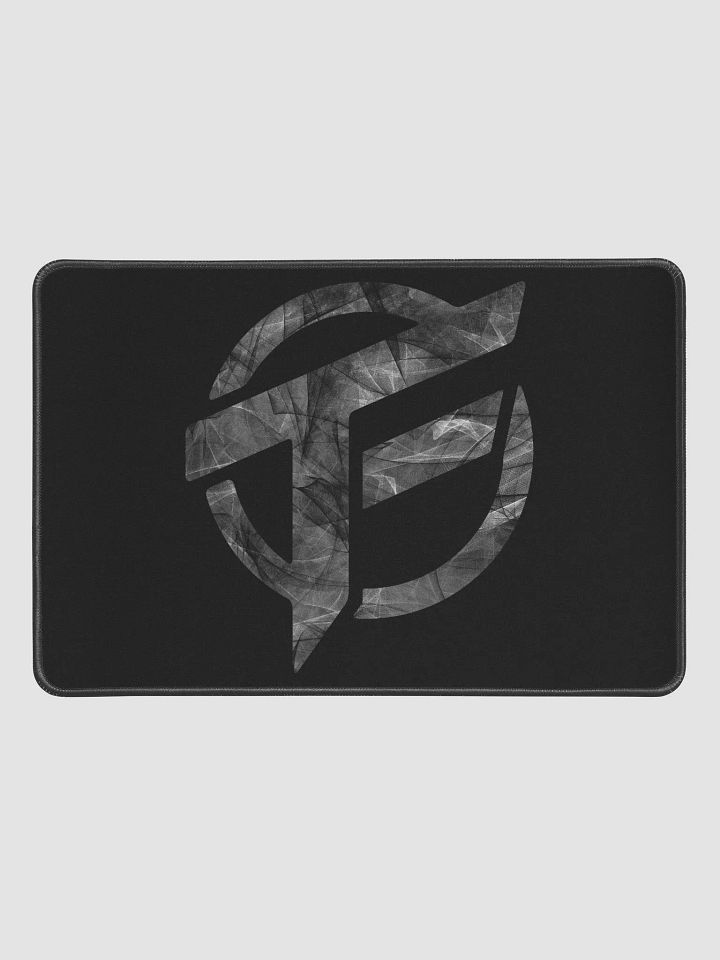 TopFrag™ Gray Spiral Emblem Desk Mat 12" x 18" product image (1)