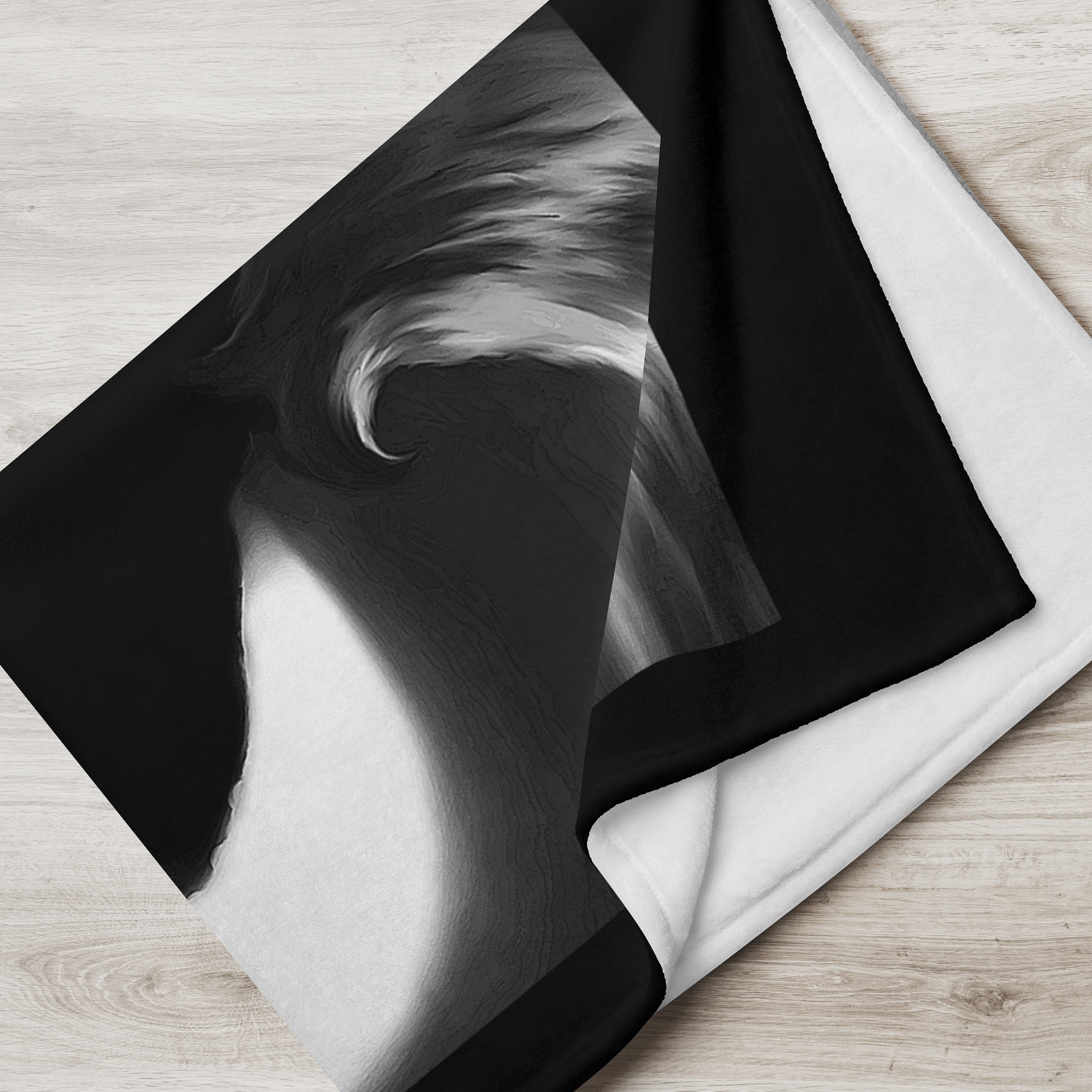 Howling Wolf Moonlit Throw Blanket product image (7)