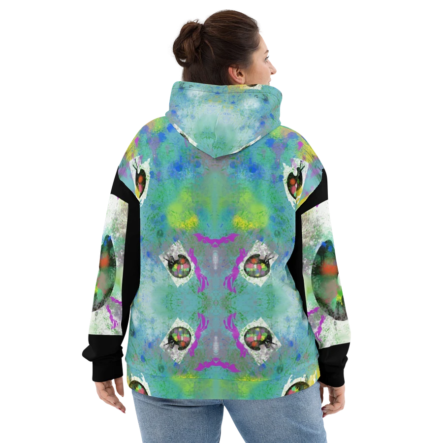 Splatter-Wear #3 All-Over-Print Unisex Hoodie/Aqua product image (6)