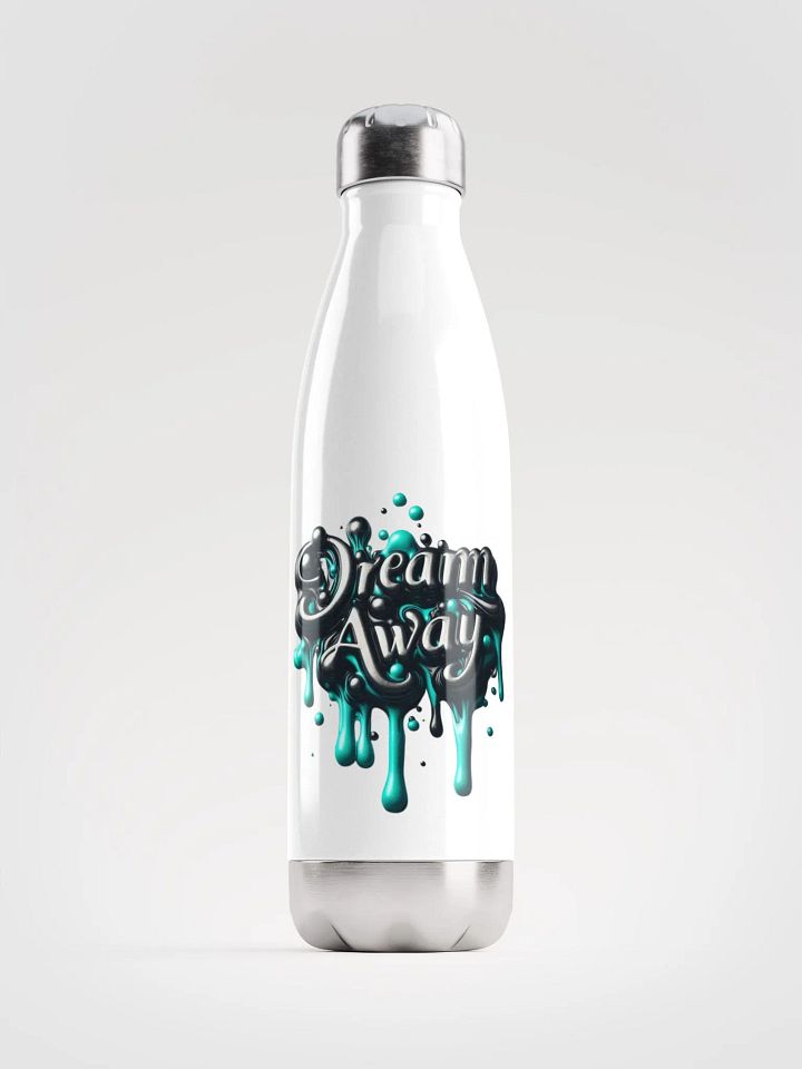 White Stainless Steel Water Bottle with 'Dream Away' Design product image (1)