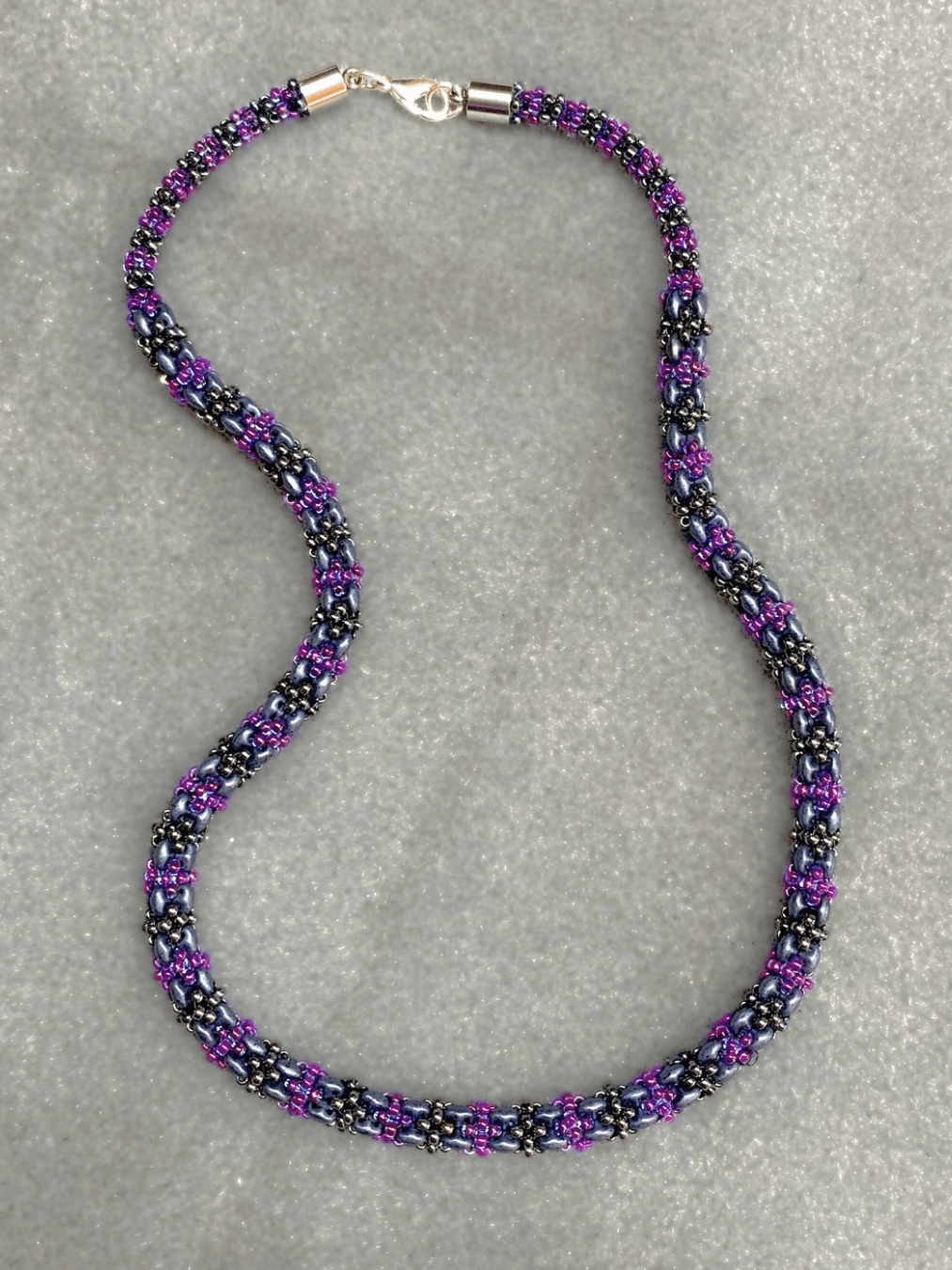 MiniDuo Beaded Rope Necklace - Purple product image (3)