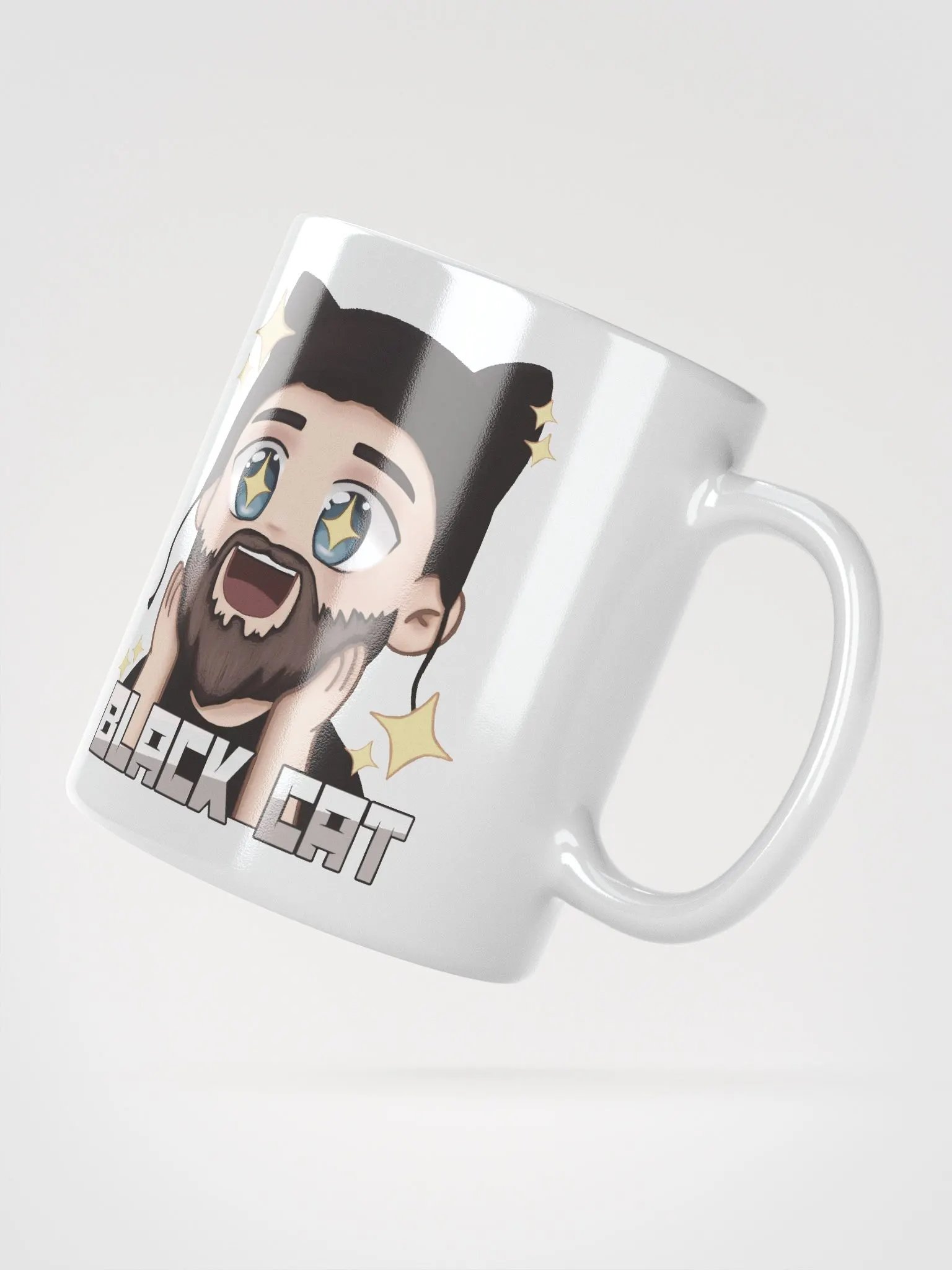 Starry-eyed Black Cat Mug product image (2)