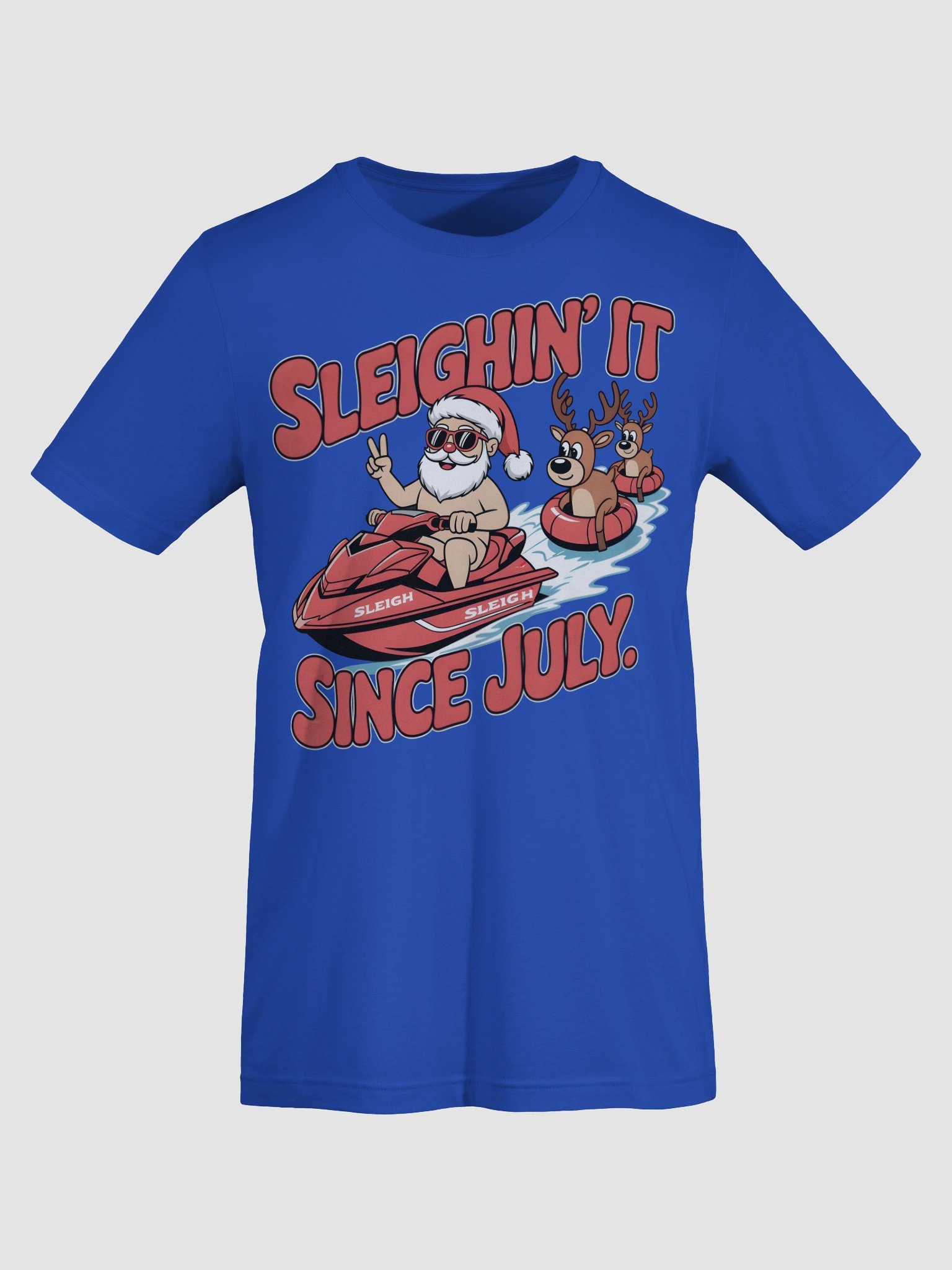 Santa Sleighin' Jet Ski T-Shirt product image (32)