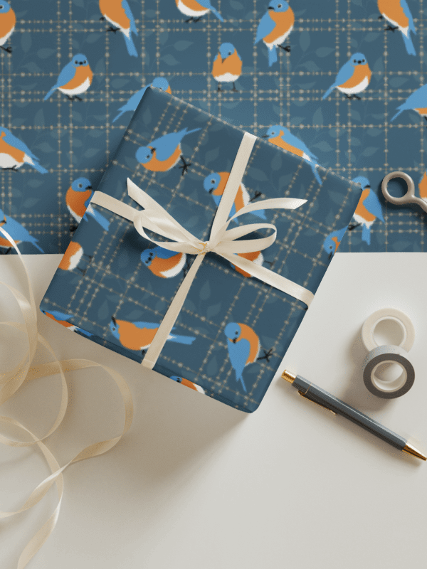 Bluebird Wrapping Paper Set 2 in Blue product image (1)
