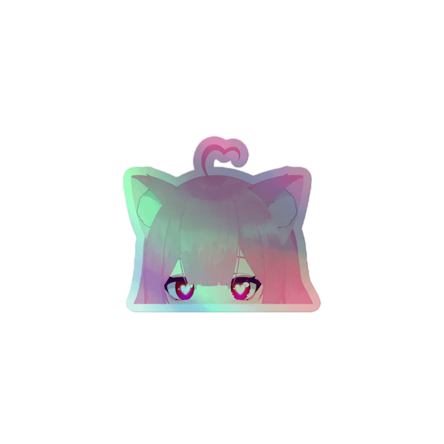 Comfy Kitty Peeker Holo Sticker product image (1)