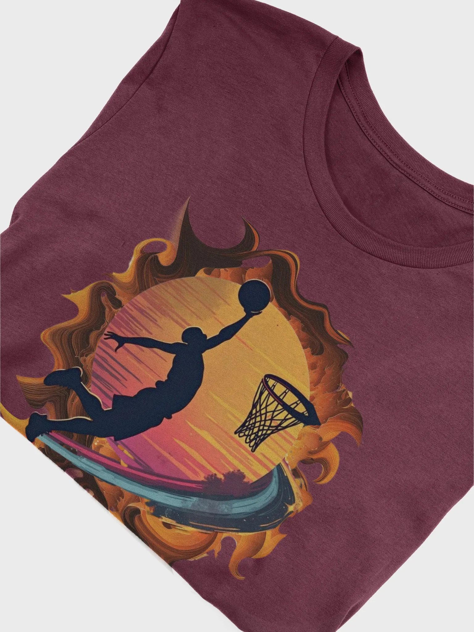 Space Shooter Basketball Slam Dunk Silhouette T-Shirt product image (4)