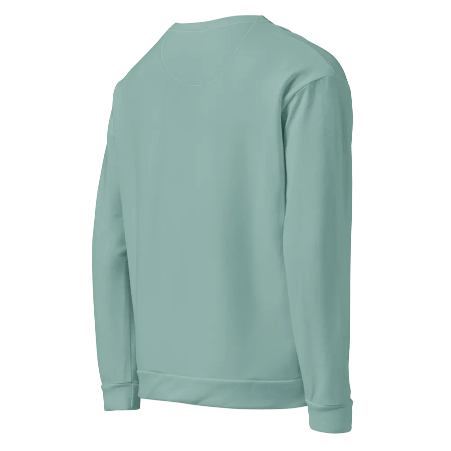 Plain Light Teal Green Soft Summer Unisex Recycled Polyester Heavyweight Premium Sweatshirt by Treasure Pie product image (6)