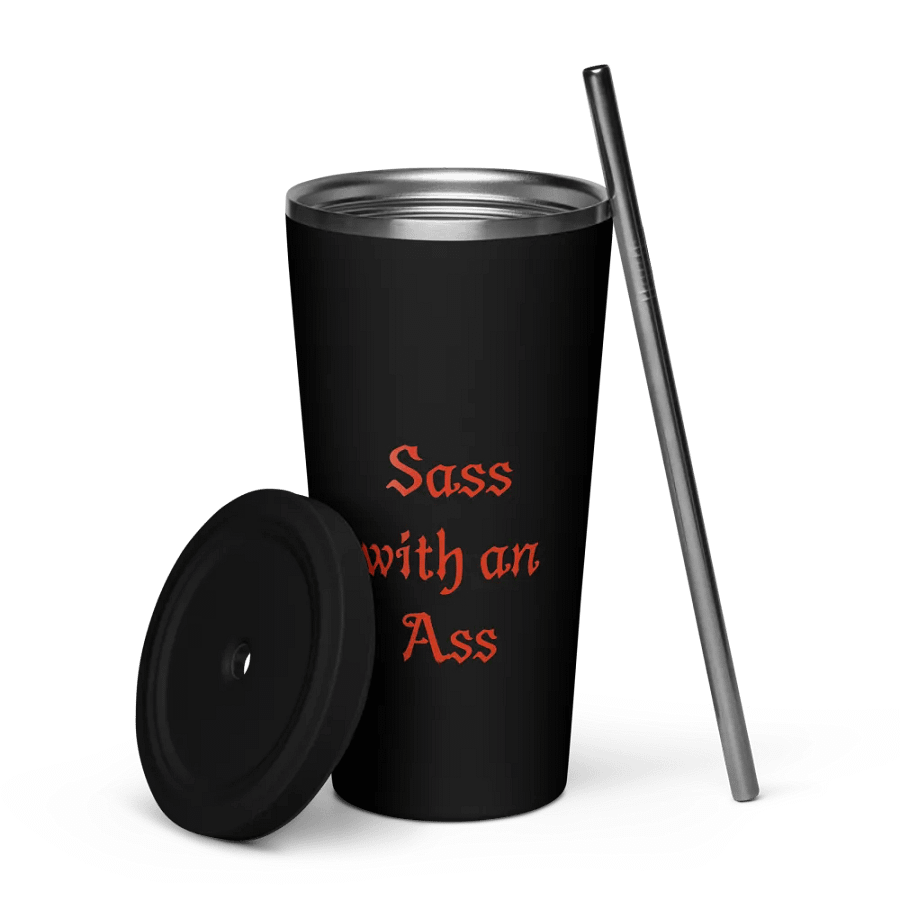 Sass with an Ass Insulated Tumbler with straw product image (8)