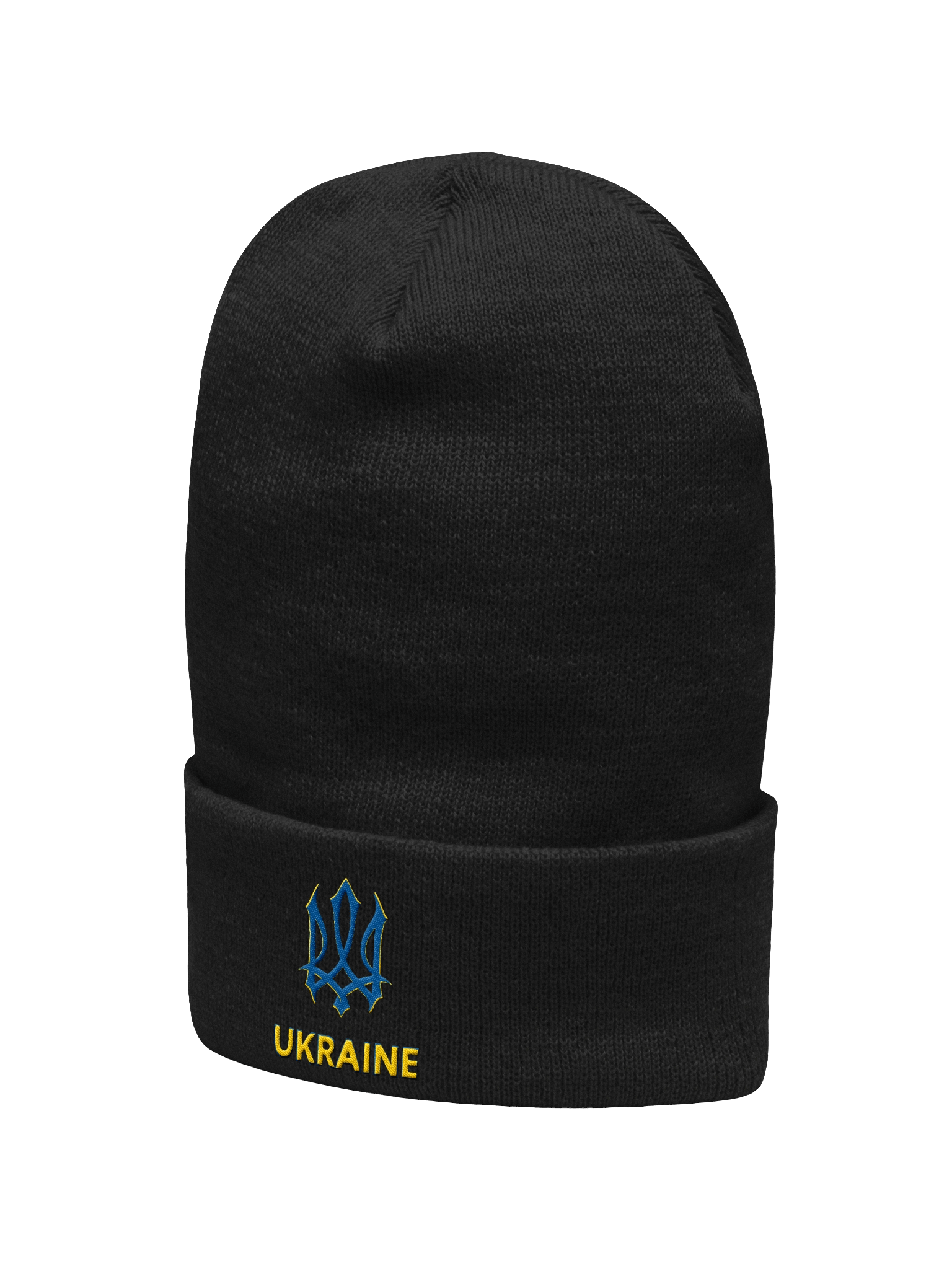 Ukraine Trident Blue Yellow Ukrainian Coat Arms Official Symbol | Yupoong Cuffed Beanie | Embroidered product image (13)
