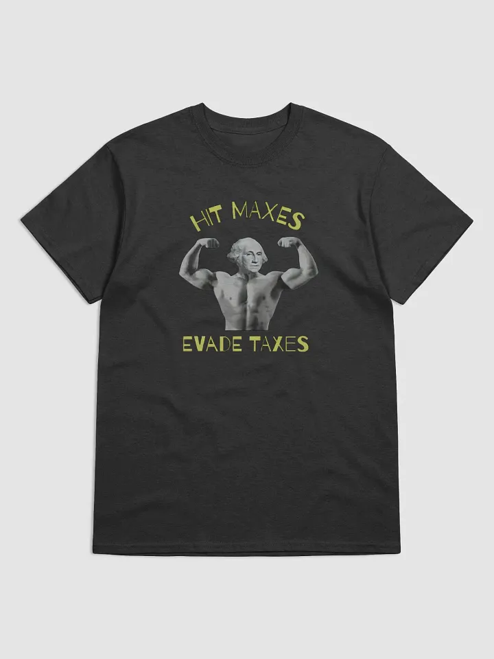 "Hit Maxes, Evade Taxes Shirt – Hilarious T-Shirt for Fitness Lovers" product image (1)