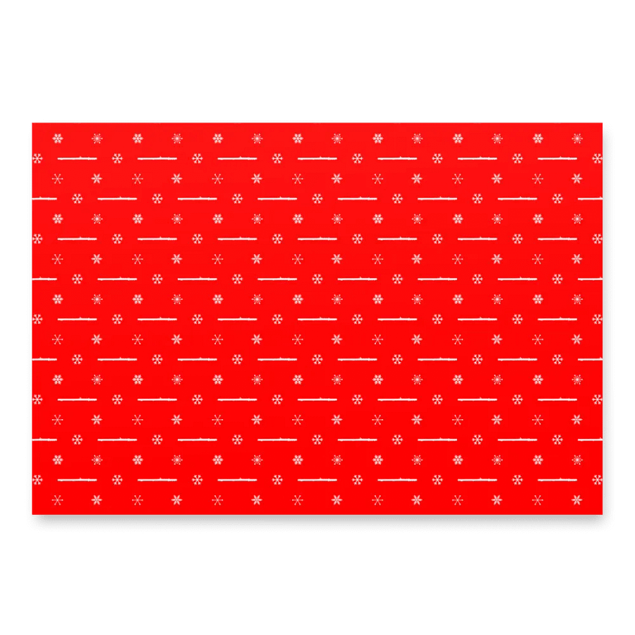 Flutes and Snowflakes - C Flute - Red Gift Wrap Paper product image (2)