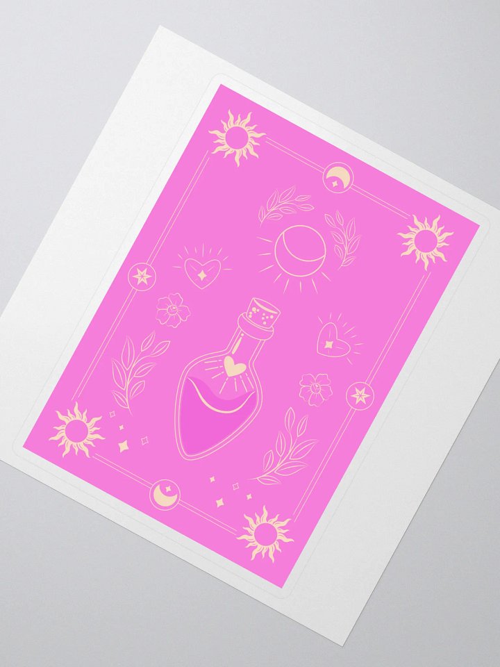 Pink Magic Potion Tarot Card 5"x5" Sticker product image (2)