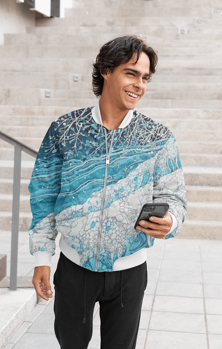 Winter Frost, Unisex Bomber Jacket product image (2)