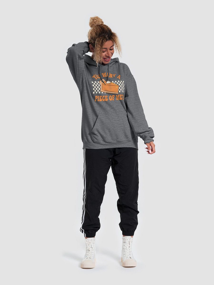 You Want a Piece of Me Pumpkin Pie Checkerboard Hooded Sweatshirt | Funny Fall and Halloween Hoodie product image (26)