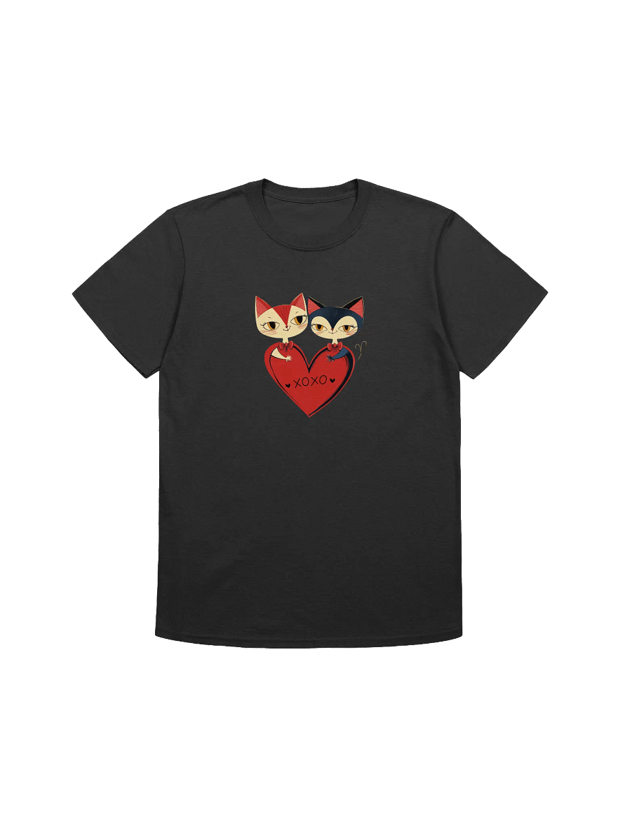 Vintage Retro Cat Lovers Valentine’s Day Unisex T-Shirt product image (1)