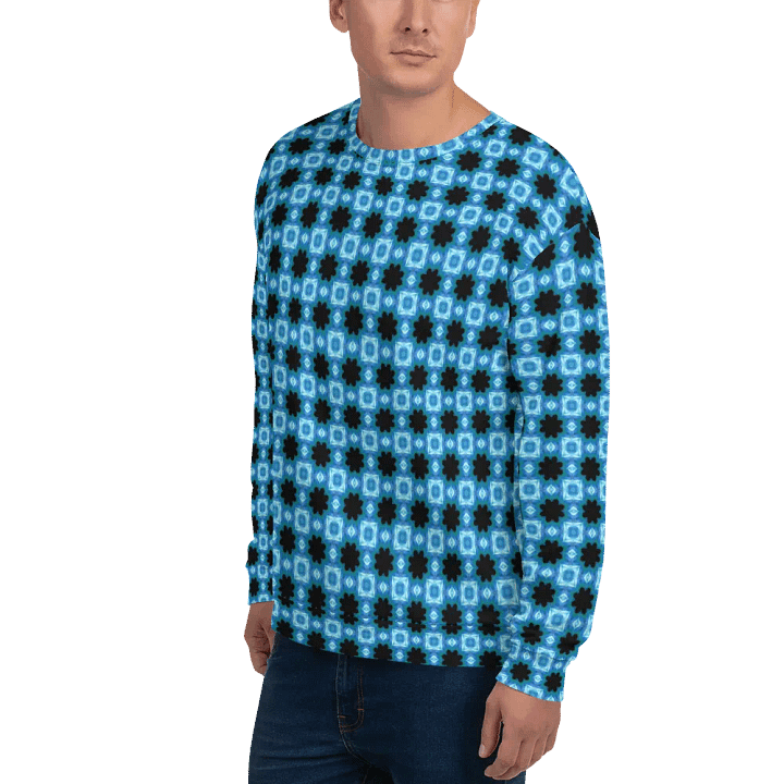 Abstract Shades of Green Pattern Unisex All Over Print Sweatshirt product image (2)