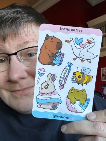 sticker sheet : trans cuties product image (1)